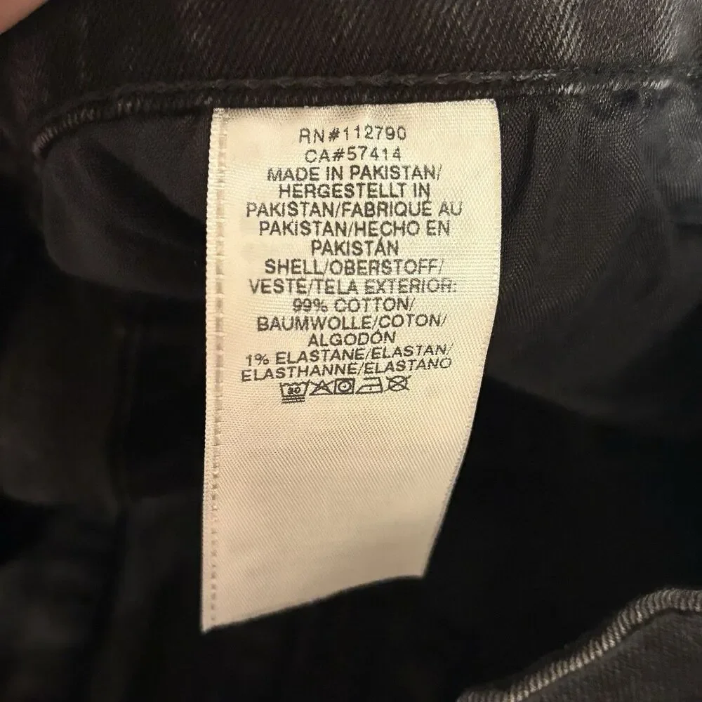 True Religion Jeans Mens 38x32 Black Geno Dark Relaxed Slim Stretch Dark Wash